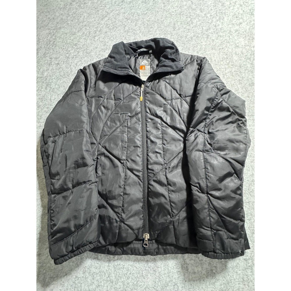 Nike ACG Jacket Womens Medium Black Outer Layer 3 Down Puffer Full Zip
